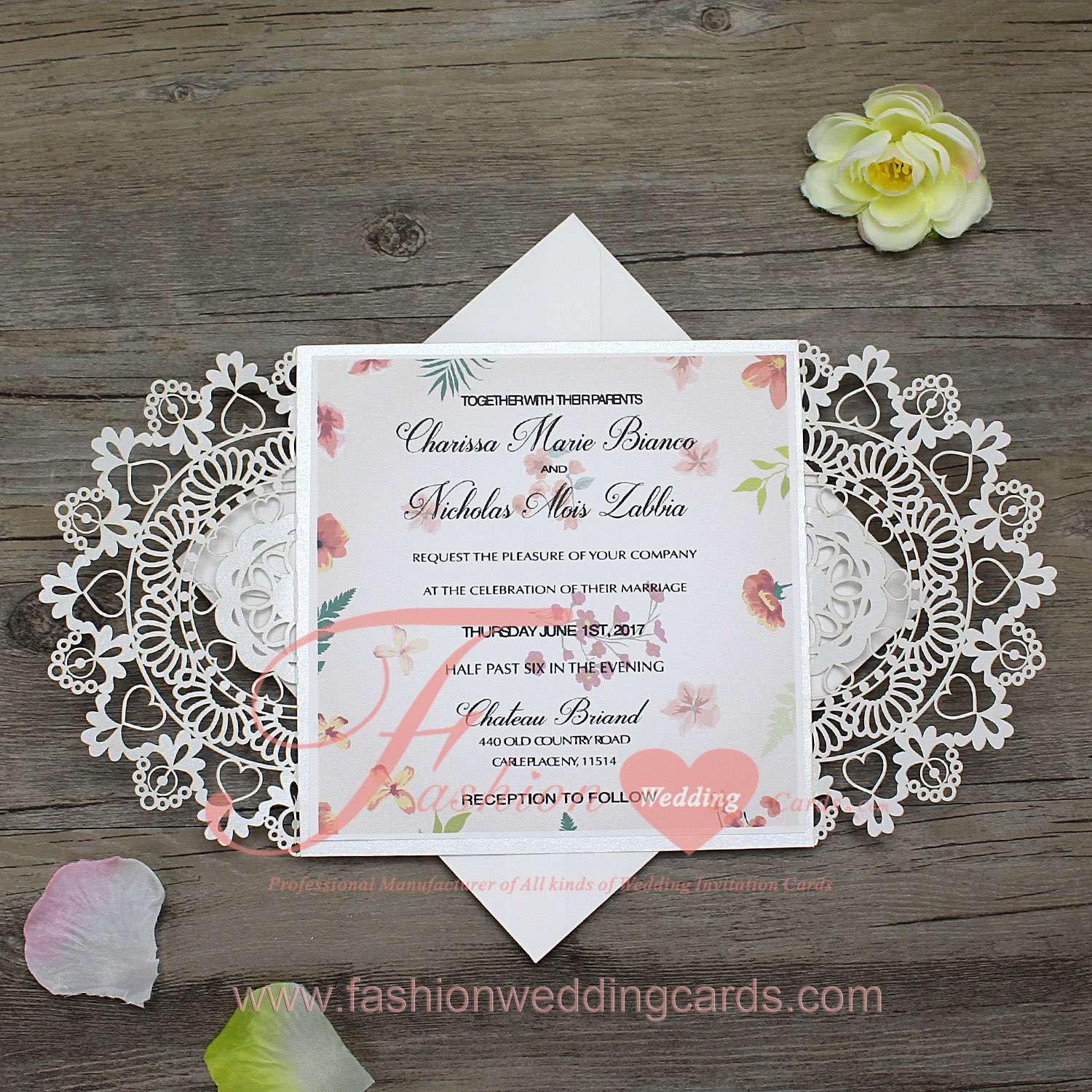 2017 Cheap Laser Cut Wedding Invitations UK